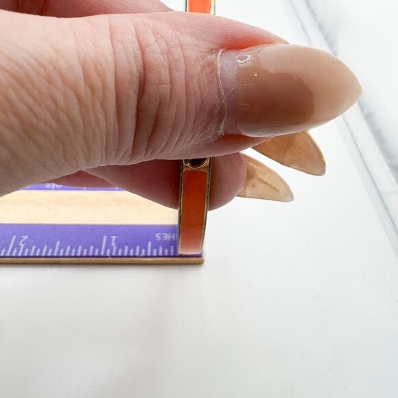 Vintage Kate Spade Orange Enamel Bangle Preppy Chic Timeless - Picture 9 of 9